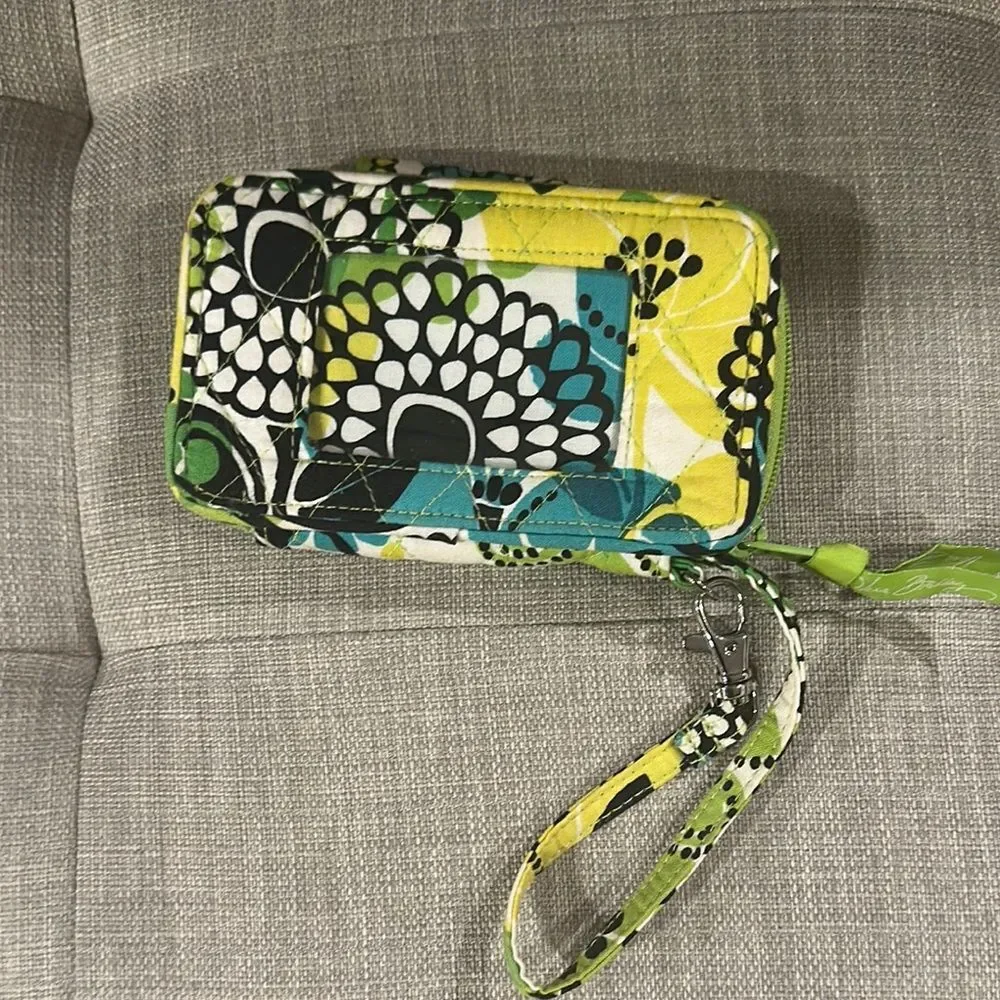 Vera Bradley Floral Wristlet Wallet in Lime's Up